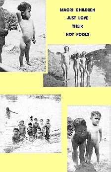Maori Children just love their hot pools