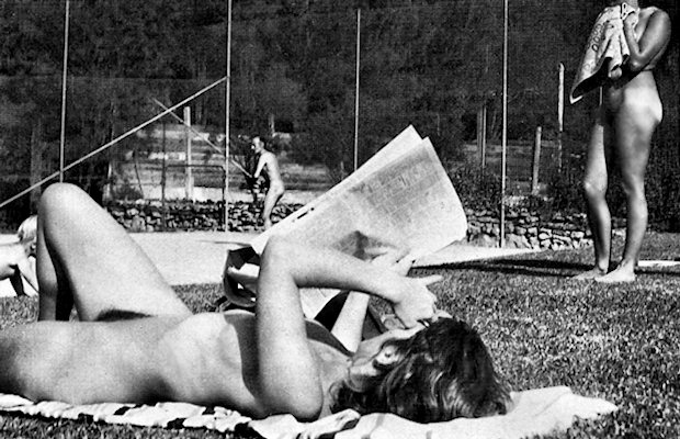 Woman reading the paper